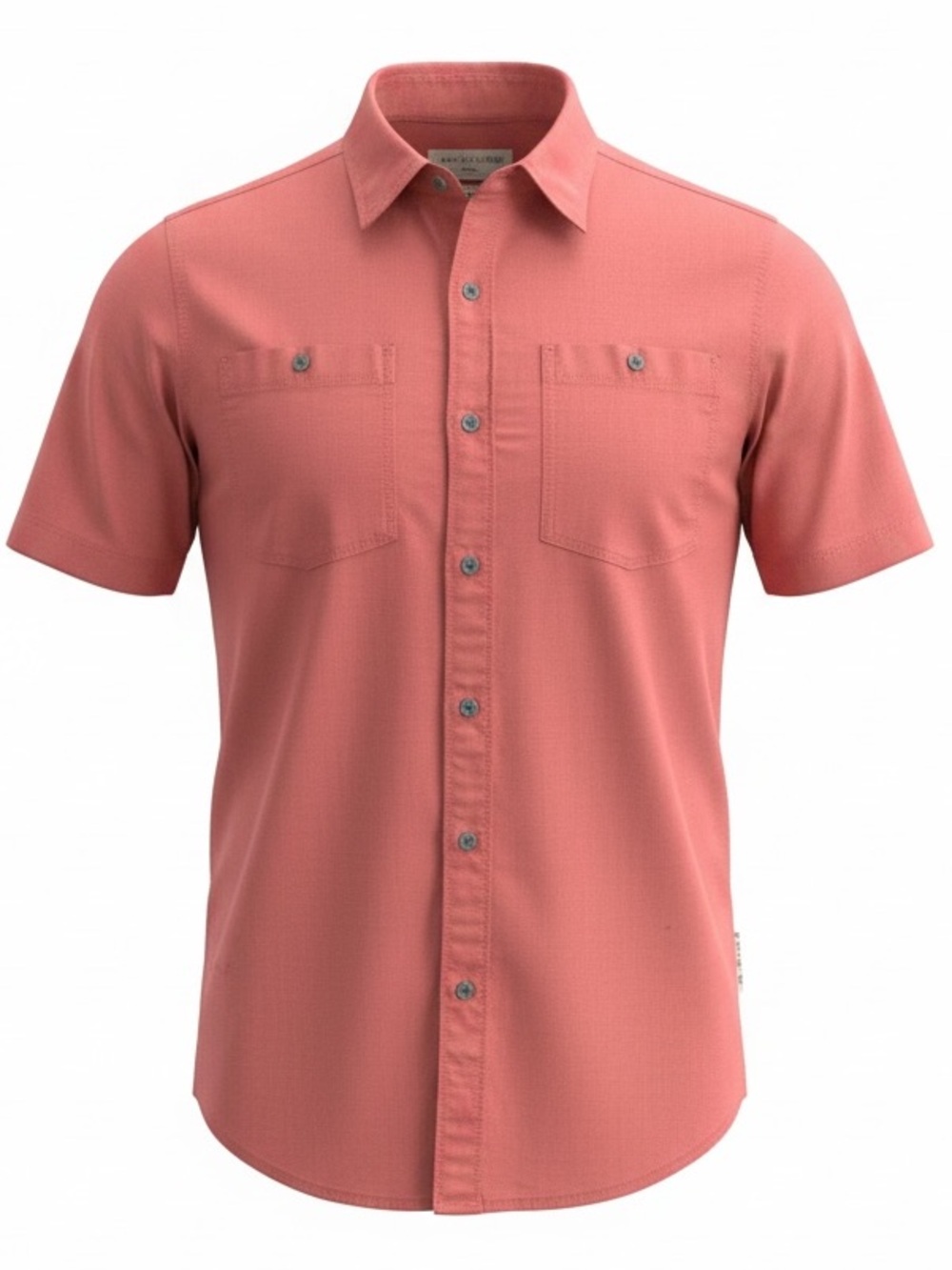 ExOfficio Men's Short-Sleeve Button-Down Casual Shirt in Coral SZ Medium EUC